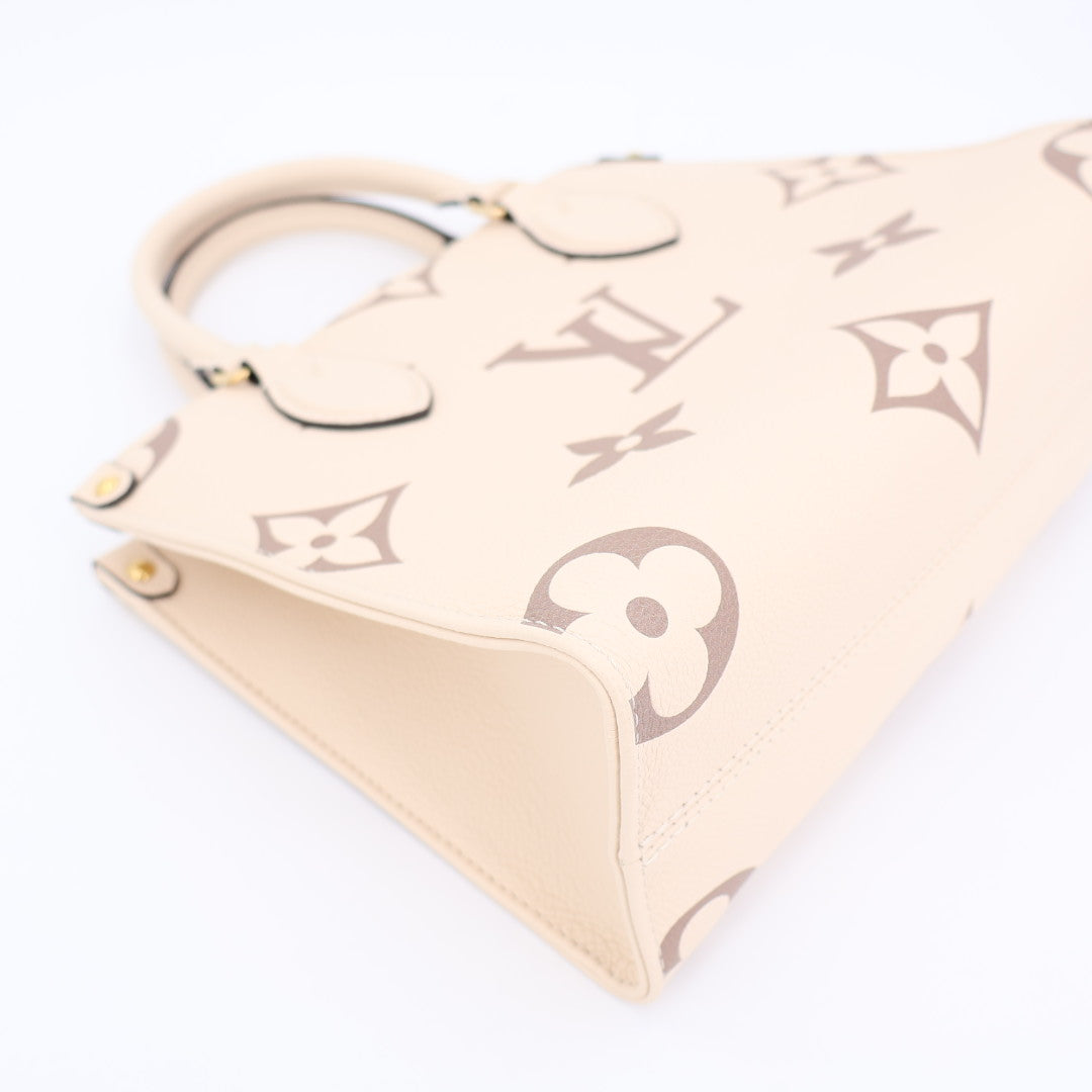 ルイヴィトン LOUIS VUITTON バイカラー モノグラム アンプラント オンザゴー PM M45654 バッグ 美品