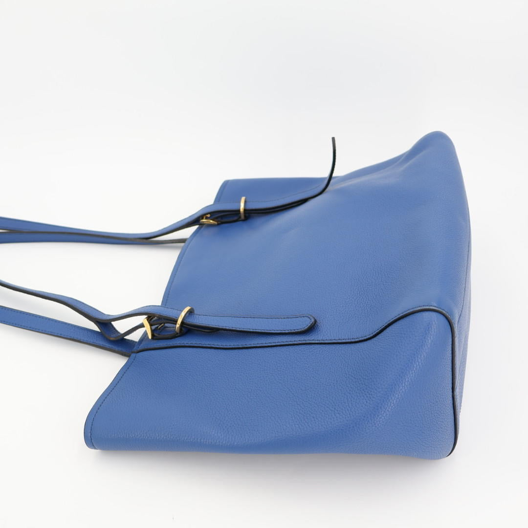 プラダ PRADA トートバッグ　レザー　ブルー