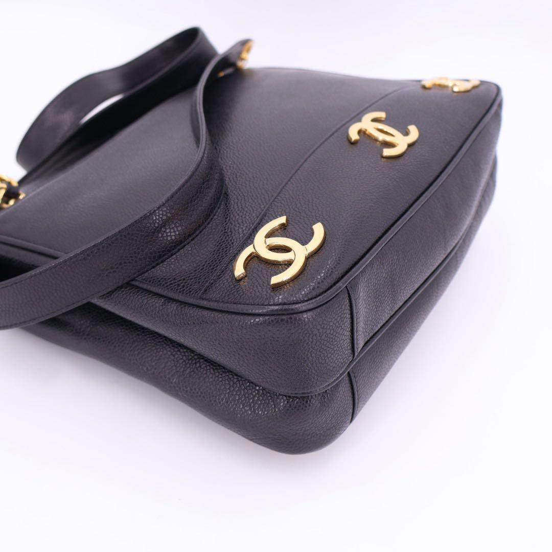 シャネル CHANEL トリプルココマーク チェーントートバッグ レディース