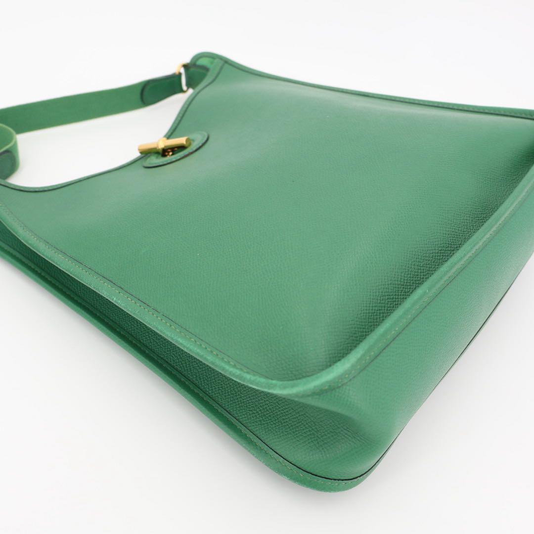 エルメス HERMES ヴェスパPM ショルダーバッグ クシュベル グリーン系 ゴールド金具 □B刻印