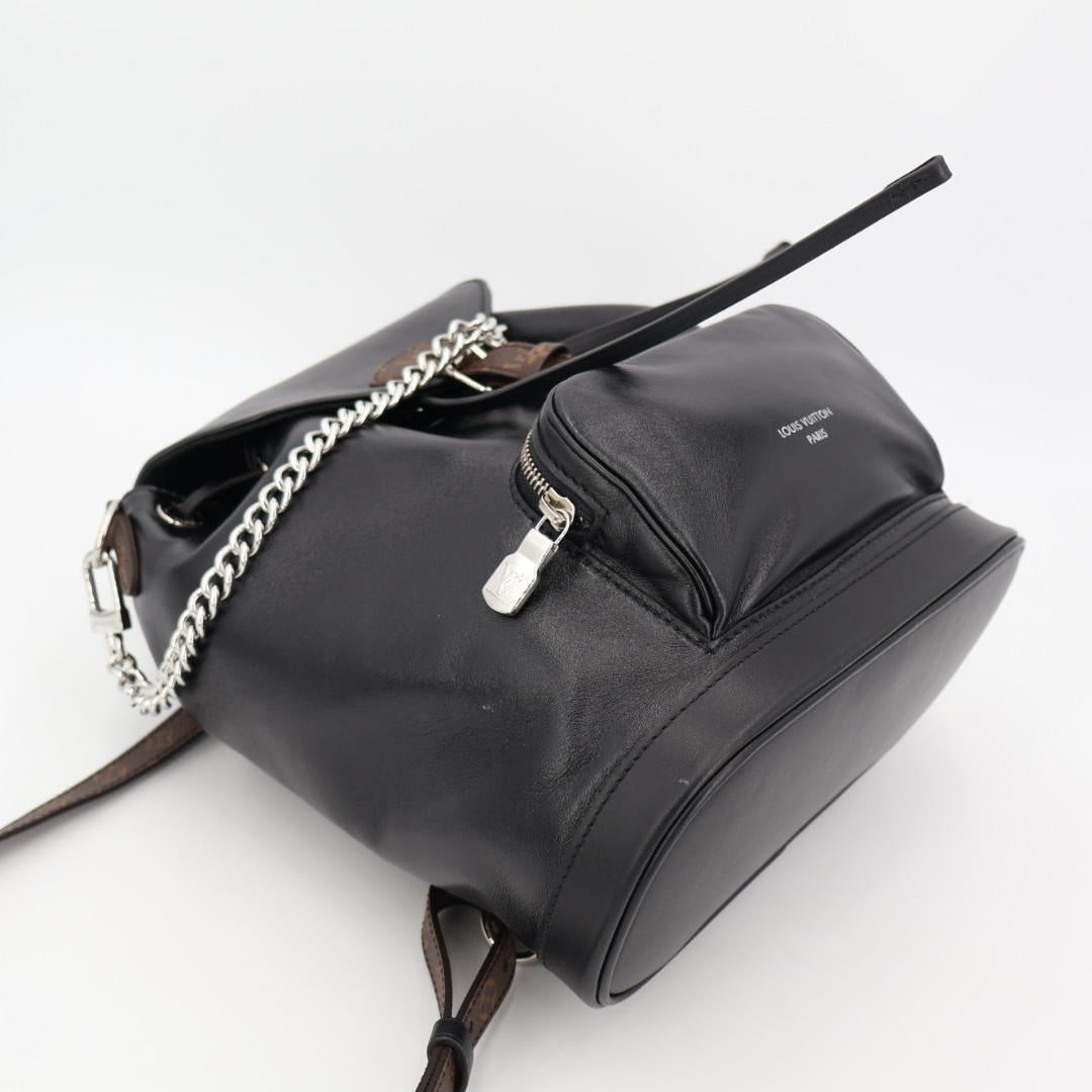 ルイ ヴィトン LOUIS VUITTON モノグラム モンスリ バイブ PM ブラック M12587 レディース ラムレザー/モノグラムキャンバス リュック・デイパック