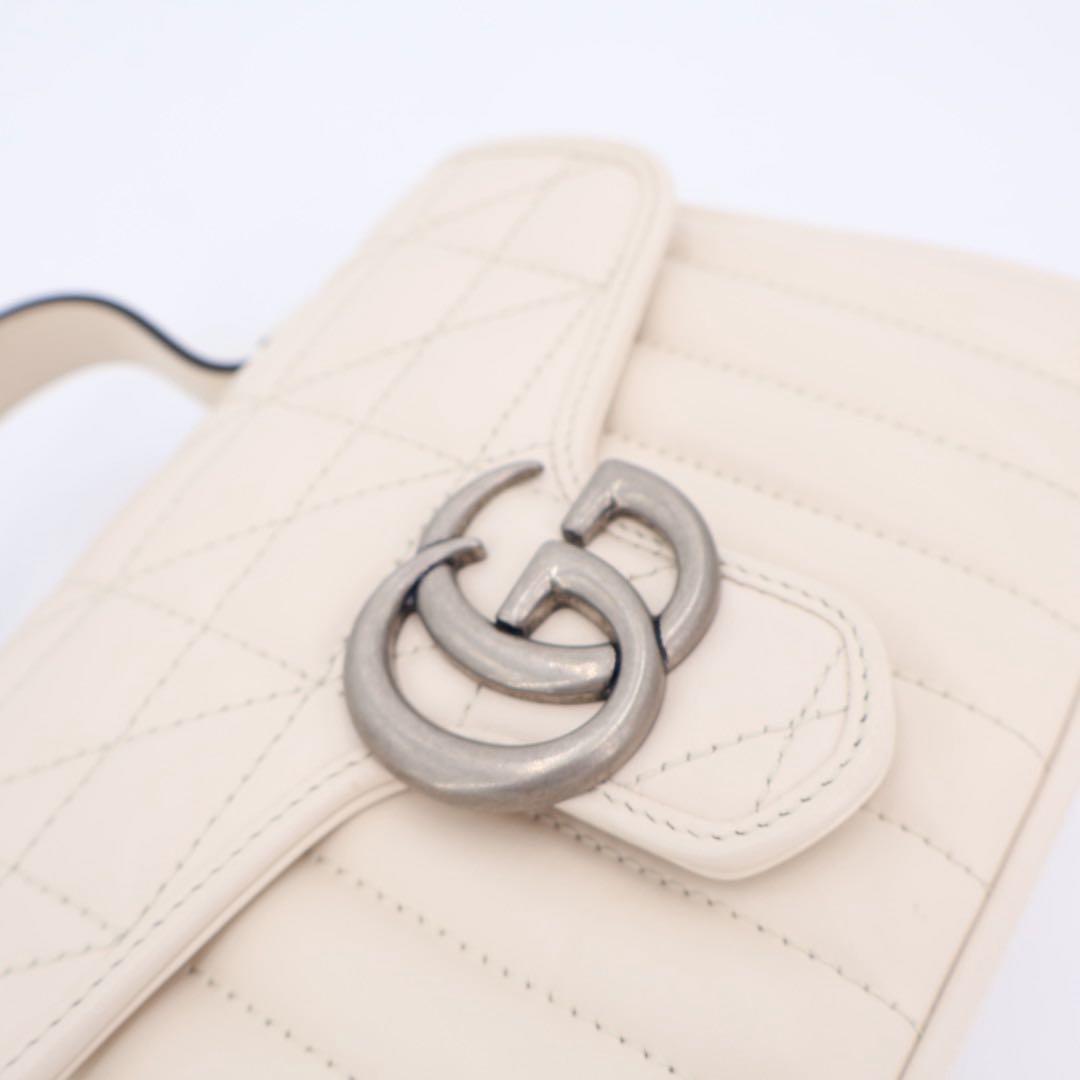 グッチ GUCCI GGマーモント シリーズ ミニハンドバッグ 583571-UM8AN-9022 美品