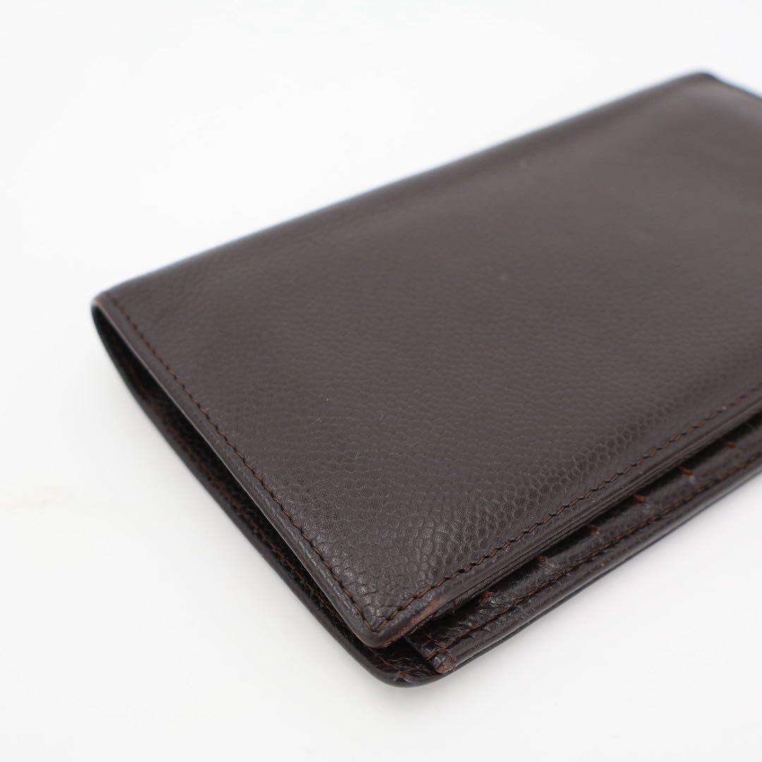 シャネル CHANE ココマーク A48651 レディース キャビアスキン 長財布（二つ折り）