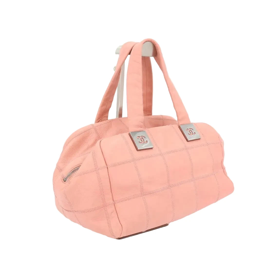 シャネル CHANEL キャビアスキン ココマーク チョコバー ハンドバッグ