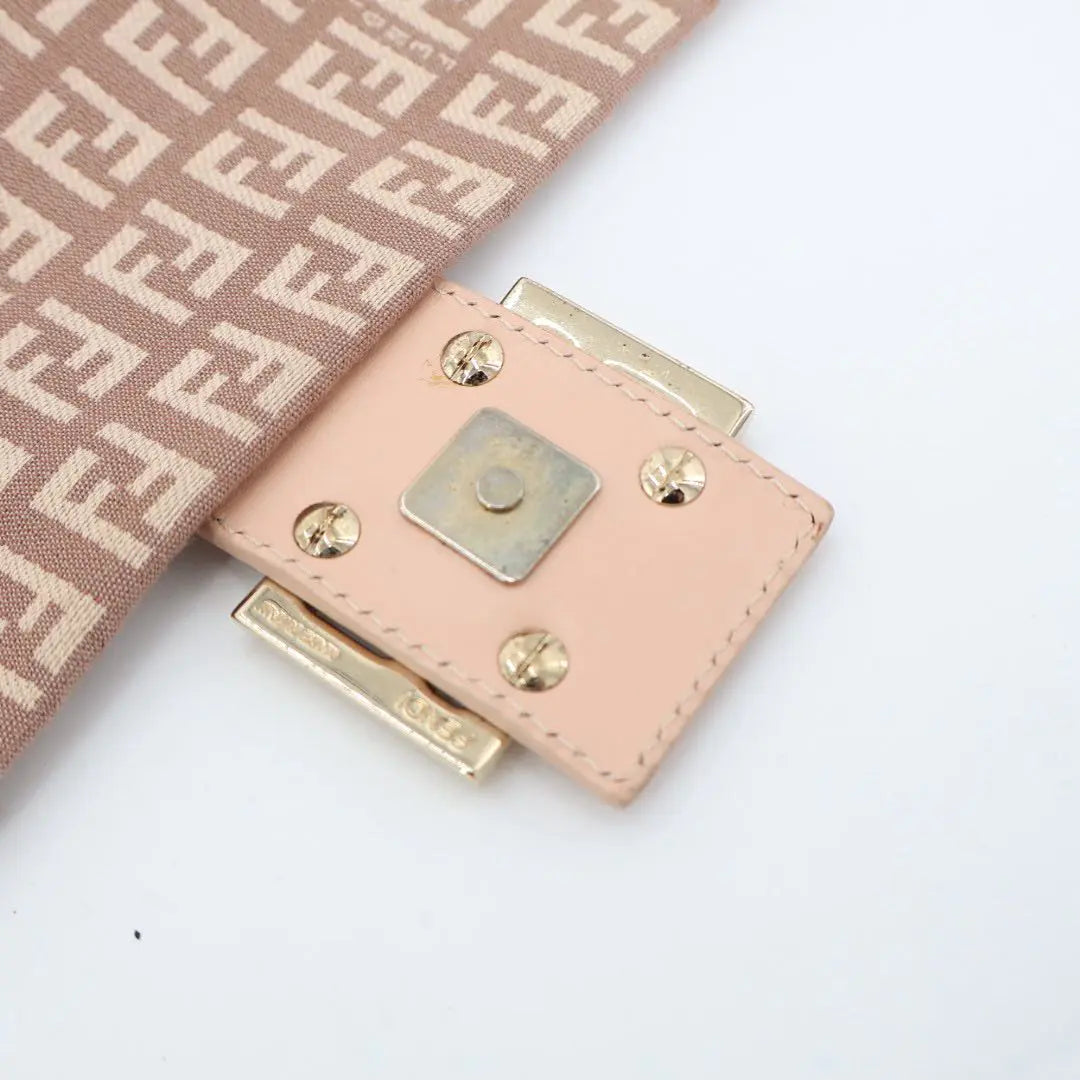 フェンディ Fendi ズッキーノ マンマバケット キャンバス×レザー ショルダーバッグ