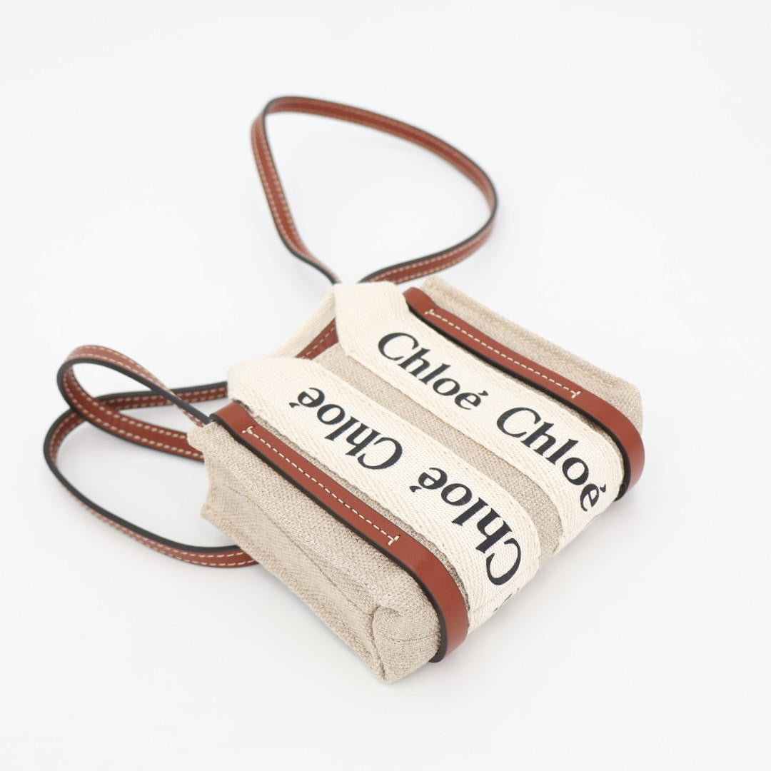 クロエ CHLOE トートバッグ woody ナノ リボン マイクロ ショルダーバッグ 美品