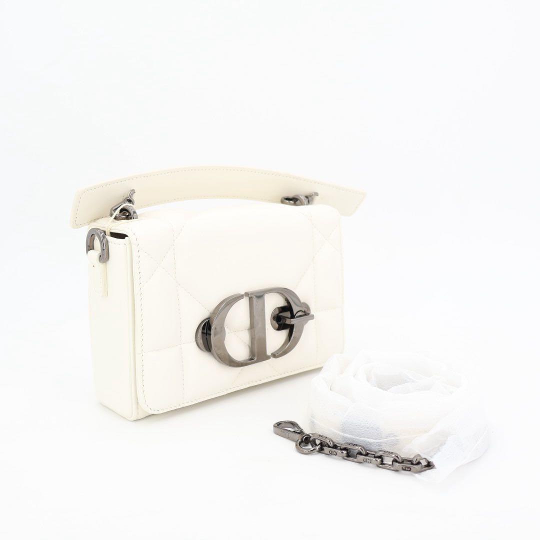 クリスチャンディオール Christian Dior カロ チェーンショルダー ホワイト バック 美品