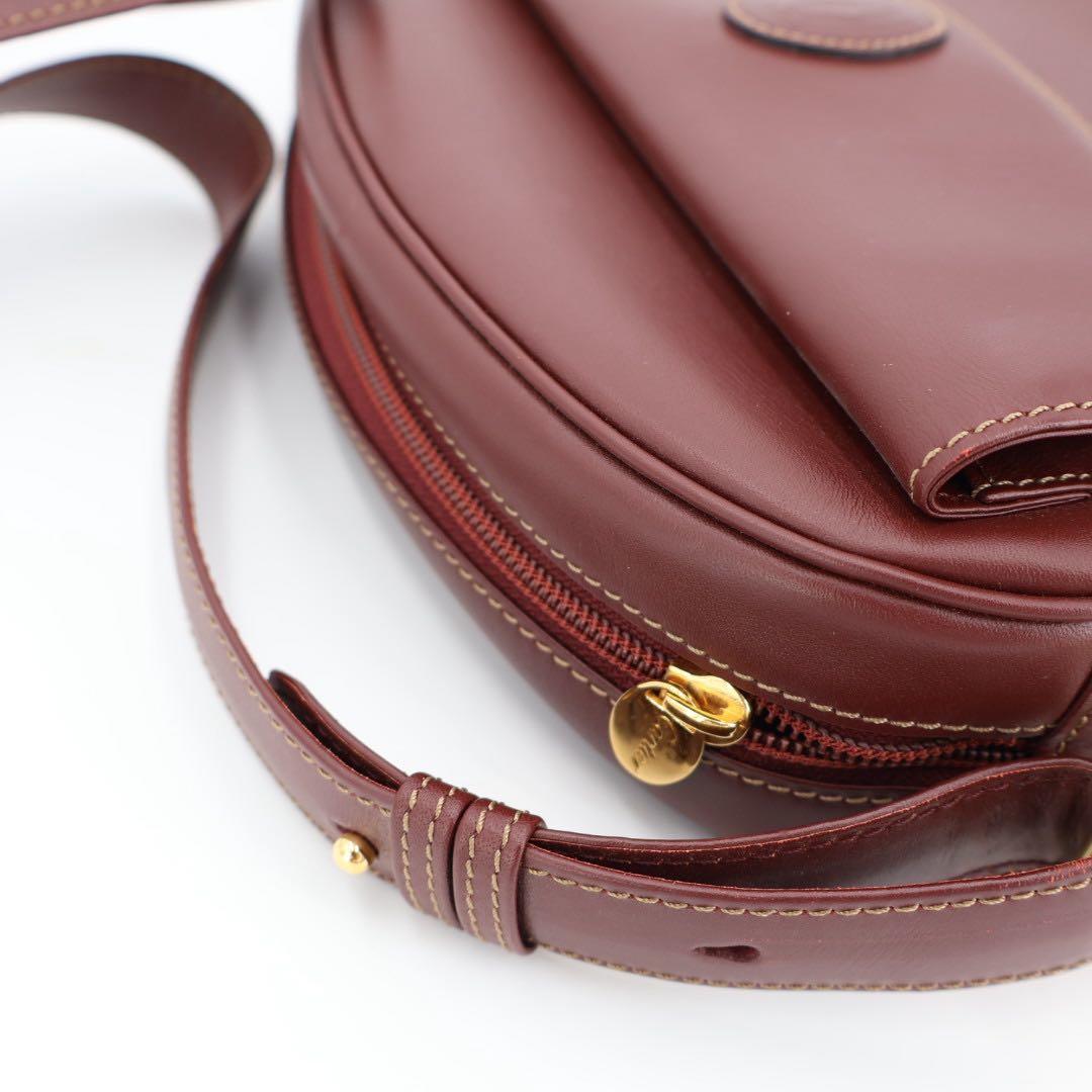カルティエ CARTIER ショルダーバッグ マスト レザー ボルドー