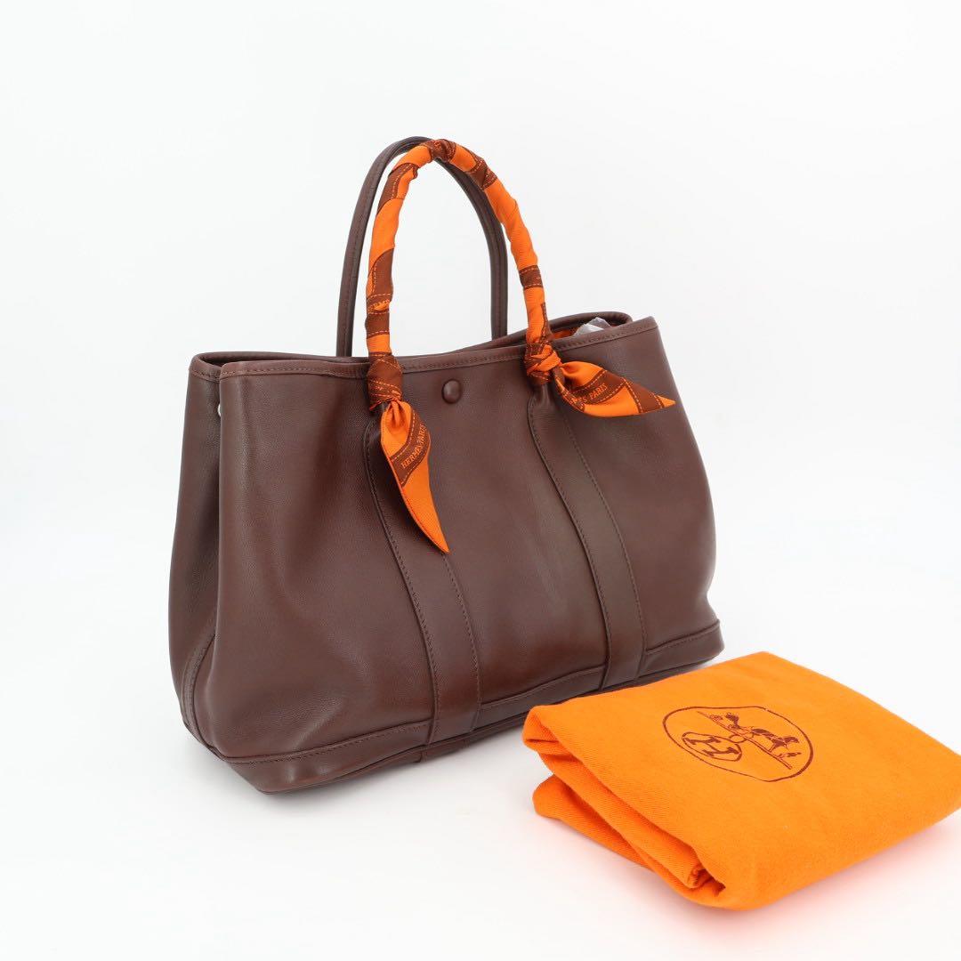 エルメス HERMES ガーデンツイリーTPM ヴォースイフト ハバナ スモール トートバッグ ハンドバッグ ガーデンパーティ30 ガーデンパーティー
