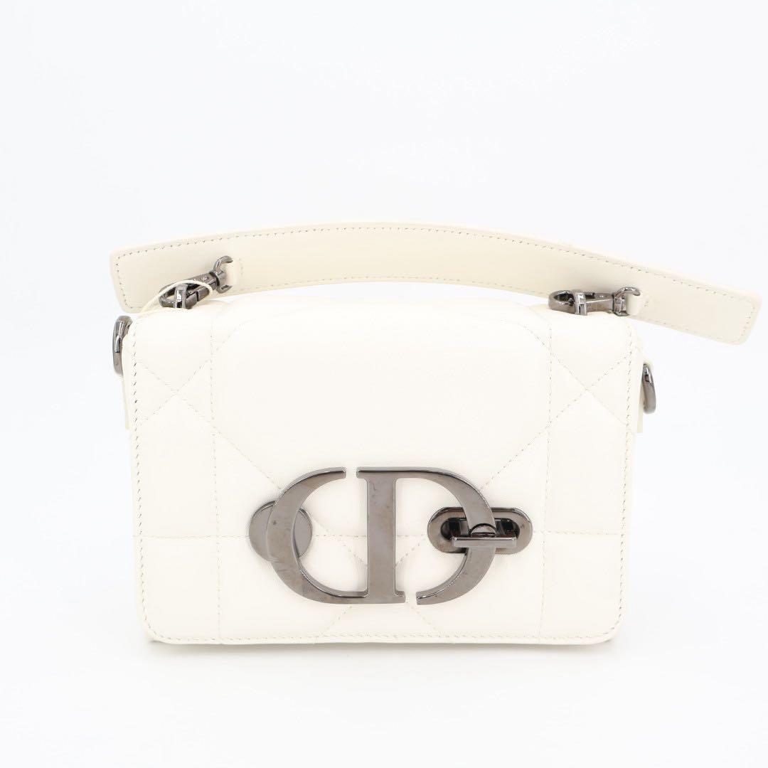 クリスチャンディオール Christian Dior カロ チェーンショルダー ホワイト バック 美品