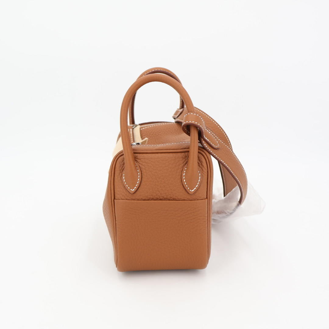 エルメス HERMES バッグ リンディミニ 新品 lindy mini ゴールド 金具 シルバー 美品