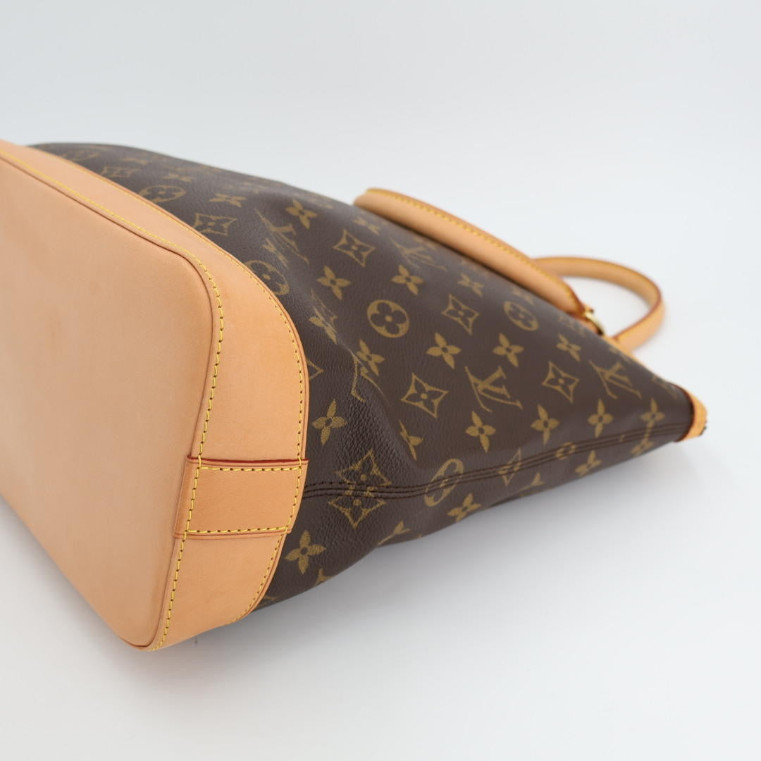 ルイヴィトン LOUIS VUITTON モノグラム ロックイットMM ハンドバッグ トートバッグ M40606 ブラウン PVC レザー レディース
