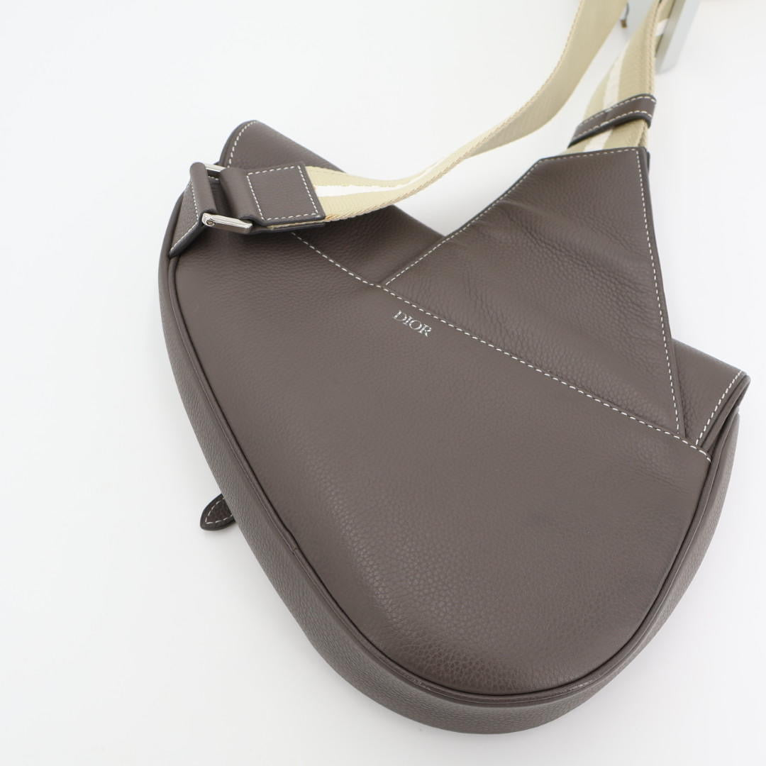ディオール DIOR SADDLE サドル ボディバッグ レザー ダークネイビー
