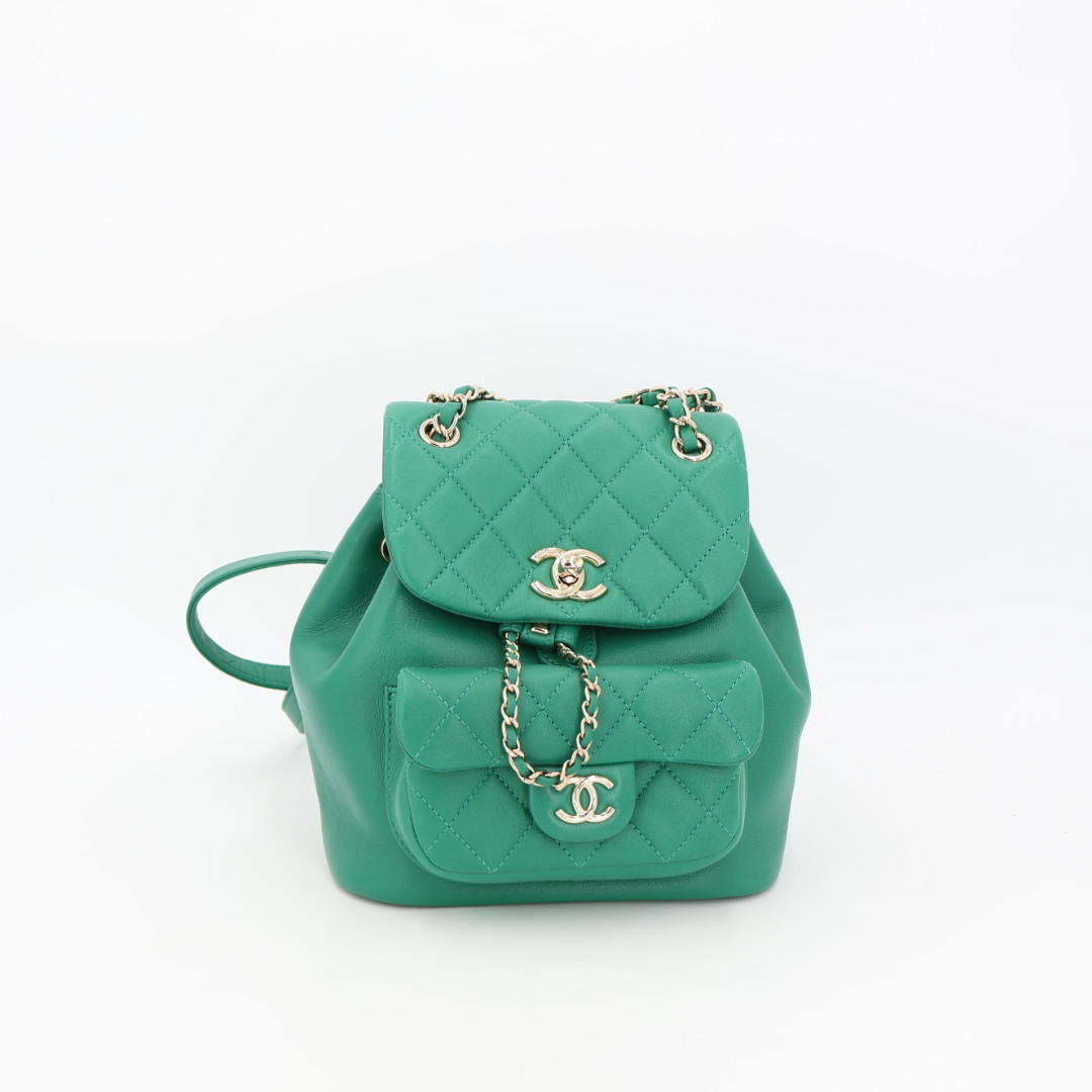 シャネル CHANEL マトラッセ チェーン バックパック リュック 緑 AS2908 レディース ラムスキン リュック・デイ