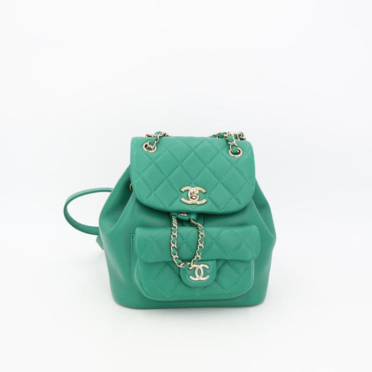 シャネル CHANEL マトラッセ チェーン バックパック リュック 緑 AS2908 レディース ラムスキン リュック・デイ