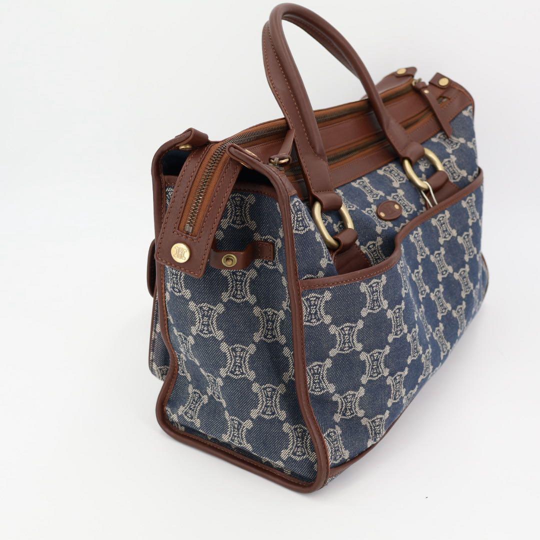 セリーヌ CELINE ハンドバッグ　デニム　マカダム　トリオンフ