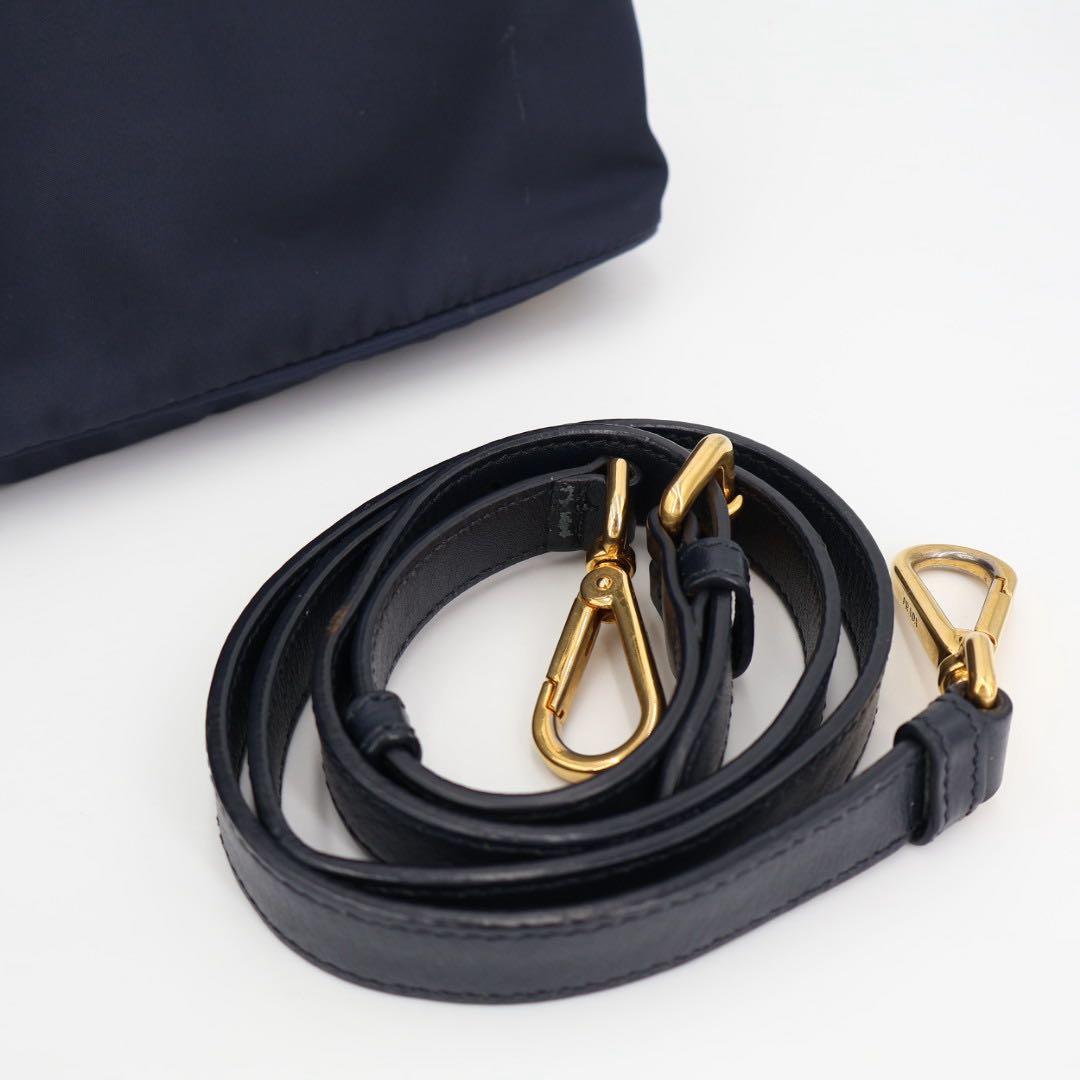 プラダ PRADA テスートナイロン×レザー 2WAY ショルダー ハンドバッグ