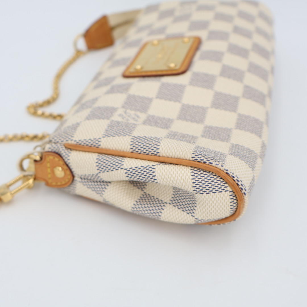 ルイ ヴィトン LOUIS VUITTON ダミエアズール エヴァ アクセサリーポーチ チェーンショルダーバッグ 2WAY 斜め掛け可