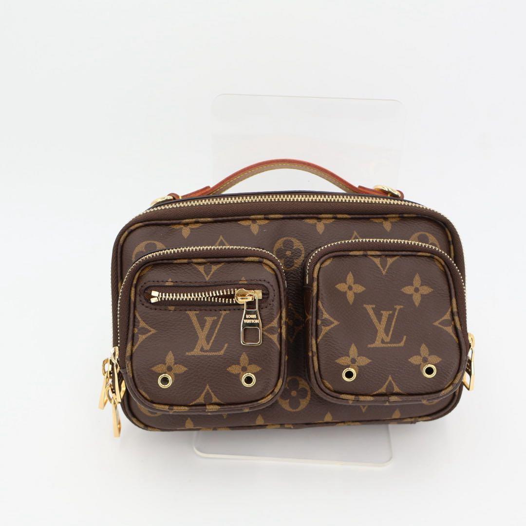 ルイ・ヴィトン LOUIS VUITTON ユーティリティ クロスボディ ショルダーバッグ バッグ PVCコーティングキャンバス レザー モノグラム ブラウン系 M80446