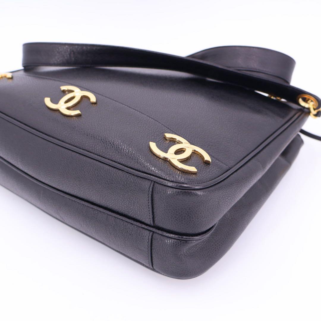 シャネル CHANEL トリプルココマーク チェーントートバッグ レディース