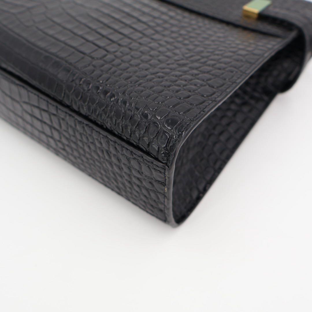 サンローラン Saint Laurent ショルダーバッグ マンハッタン ミディアム 型押しレザー 美品
