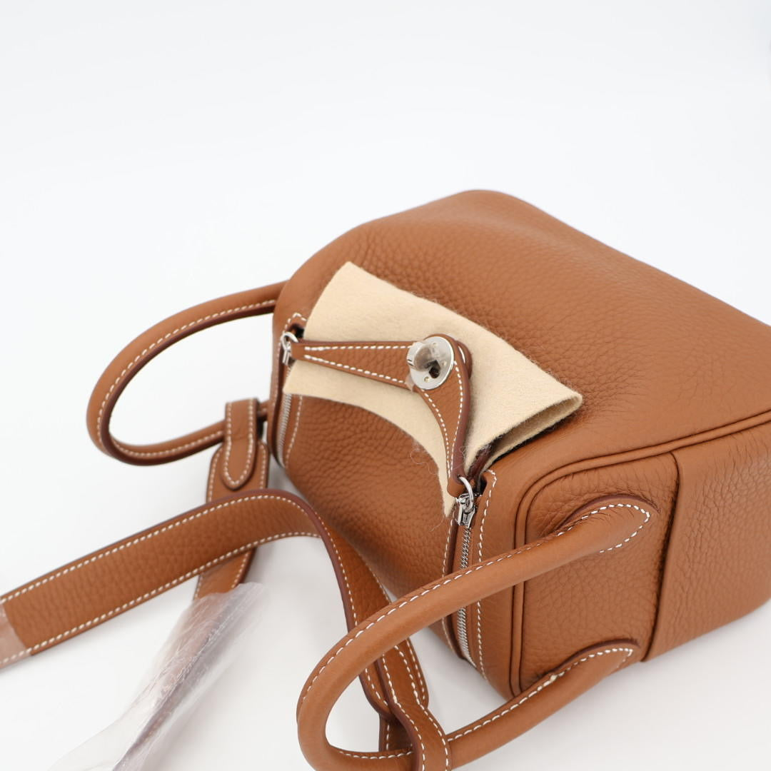 エルメス HERMES バッグ リンディミニ 新品 lindy mini ゴールド 金具 シルバー 美品