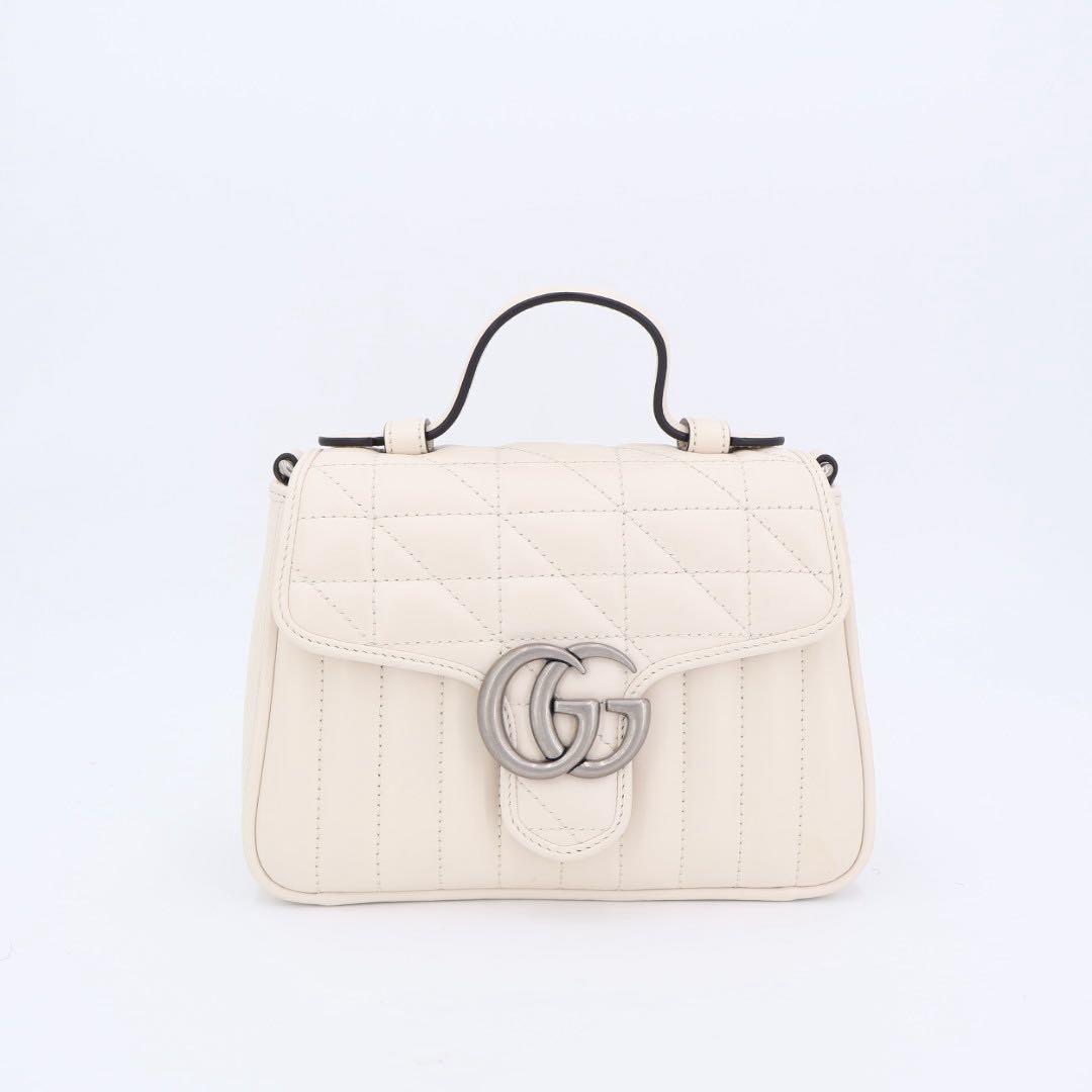 グッチ GUCCI GGマーモント シリーズ ミニハンドバッグ 583571-UM8AN-9022 美品