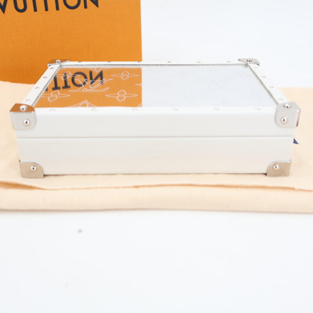 ルイヴィトン LOUIS VUITTON ジュエリーボックス トランク モノグラム ホワイト 美品