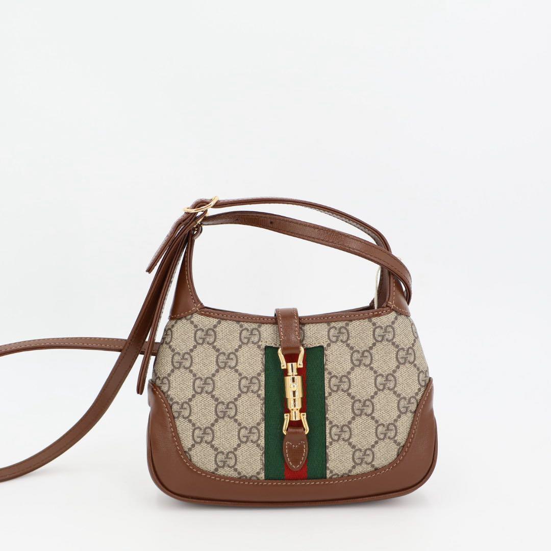グッチ GUCCI ジャッキー1961 ミニバッグ ベージュ×ブラウン GGスプリームキャンバス×レザー 637092