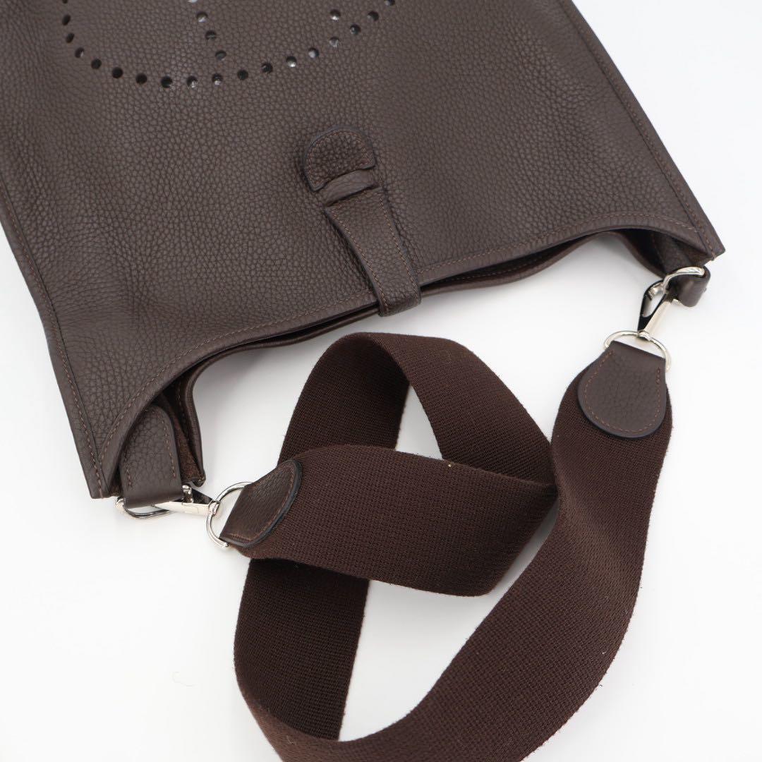 エルメス HERMES エヴリン □J 刻 カカオ シルバー金具 エプソン レディース ショルダーバッグ
