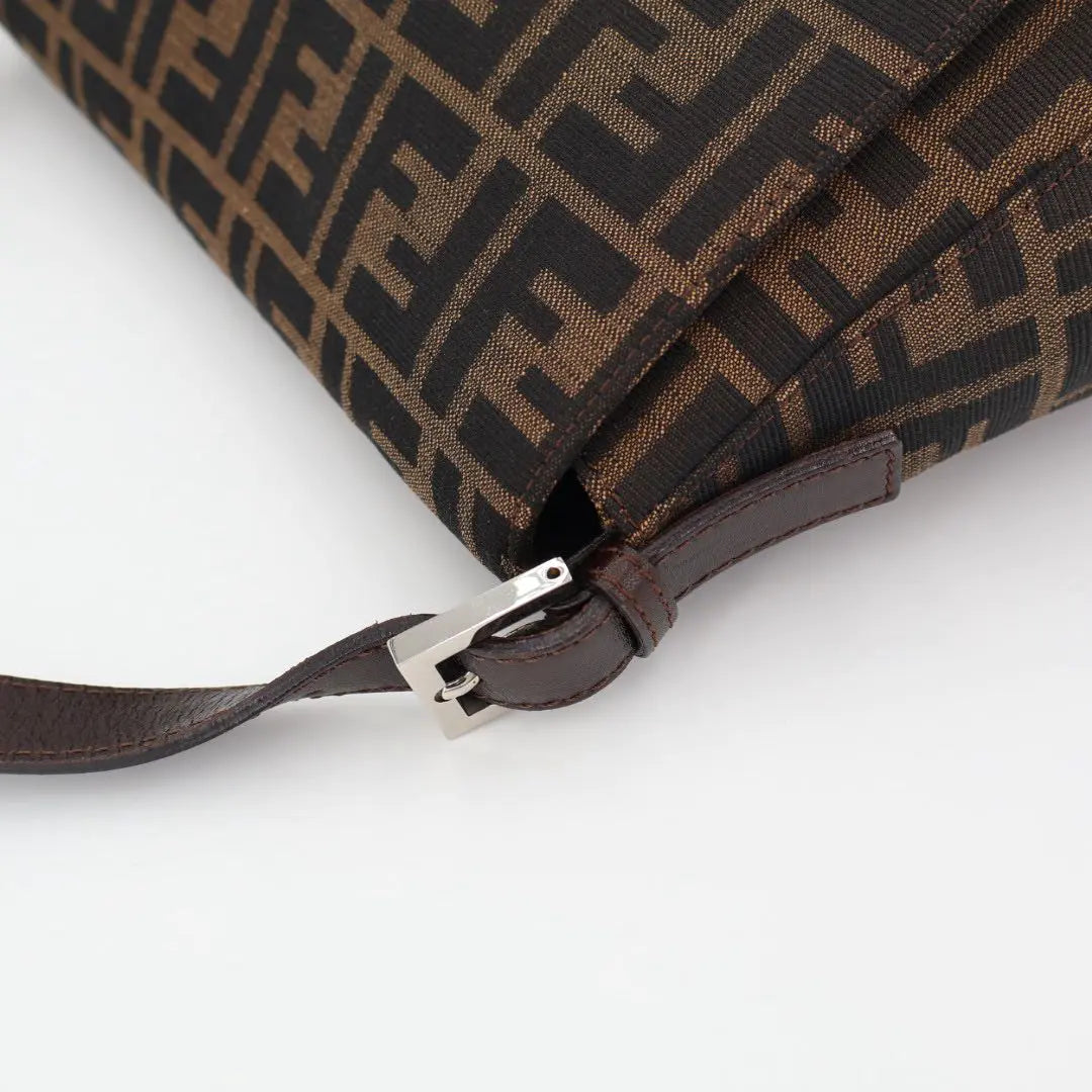 フェンディ FENDI ズッカ マンマバケット ショルダーバッグ ブラウン WS14195