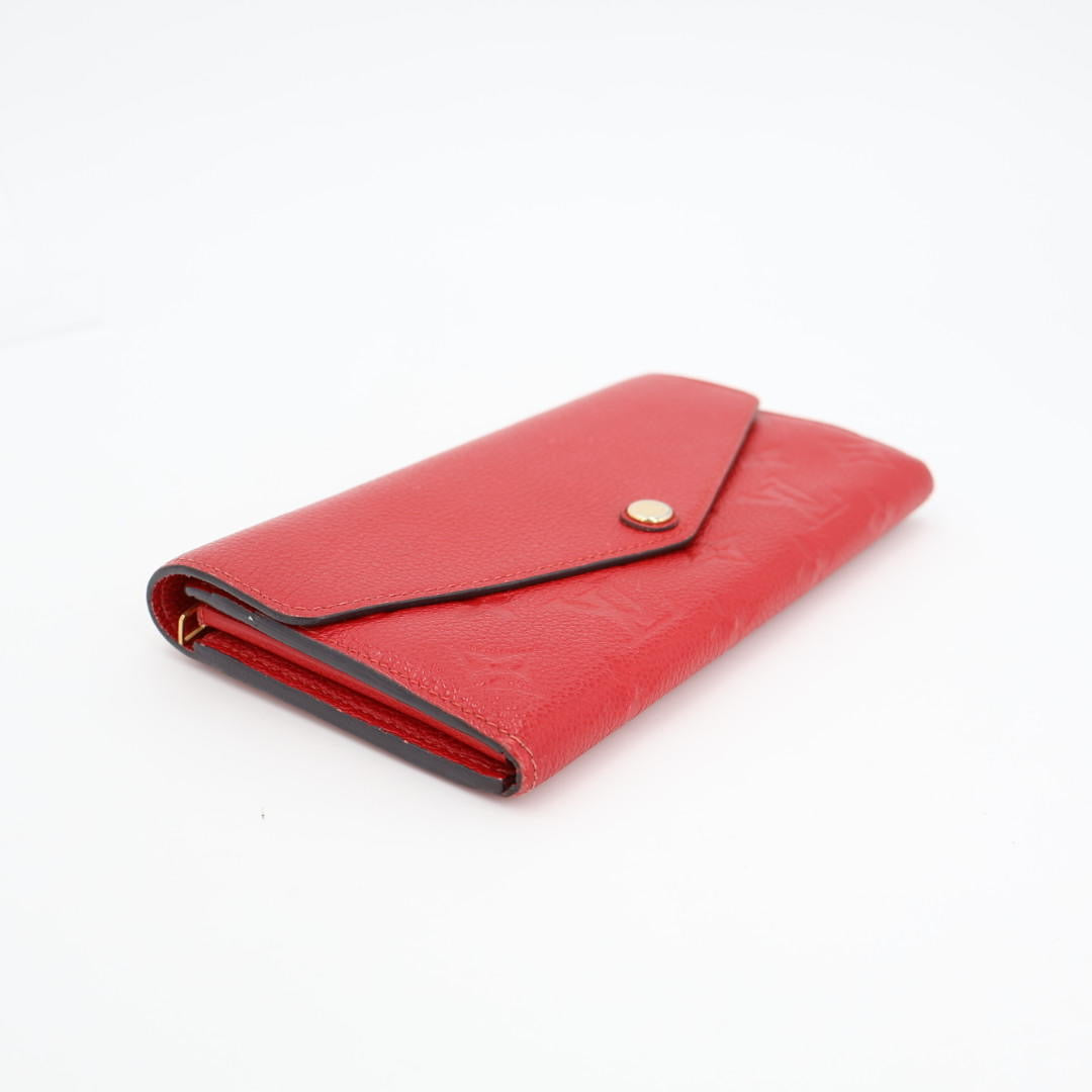 ルイヴィトン LOUIS VUITTON ポルトフォイユ サラ モノグラム アンプラント M61181 レッド