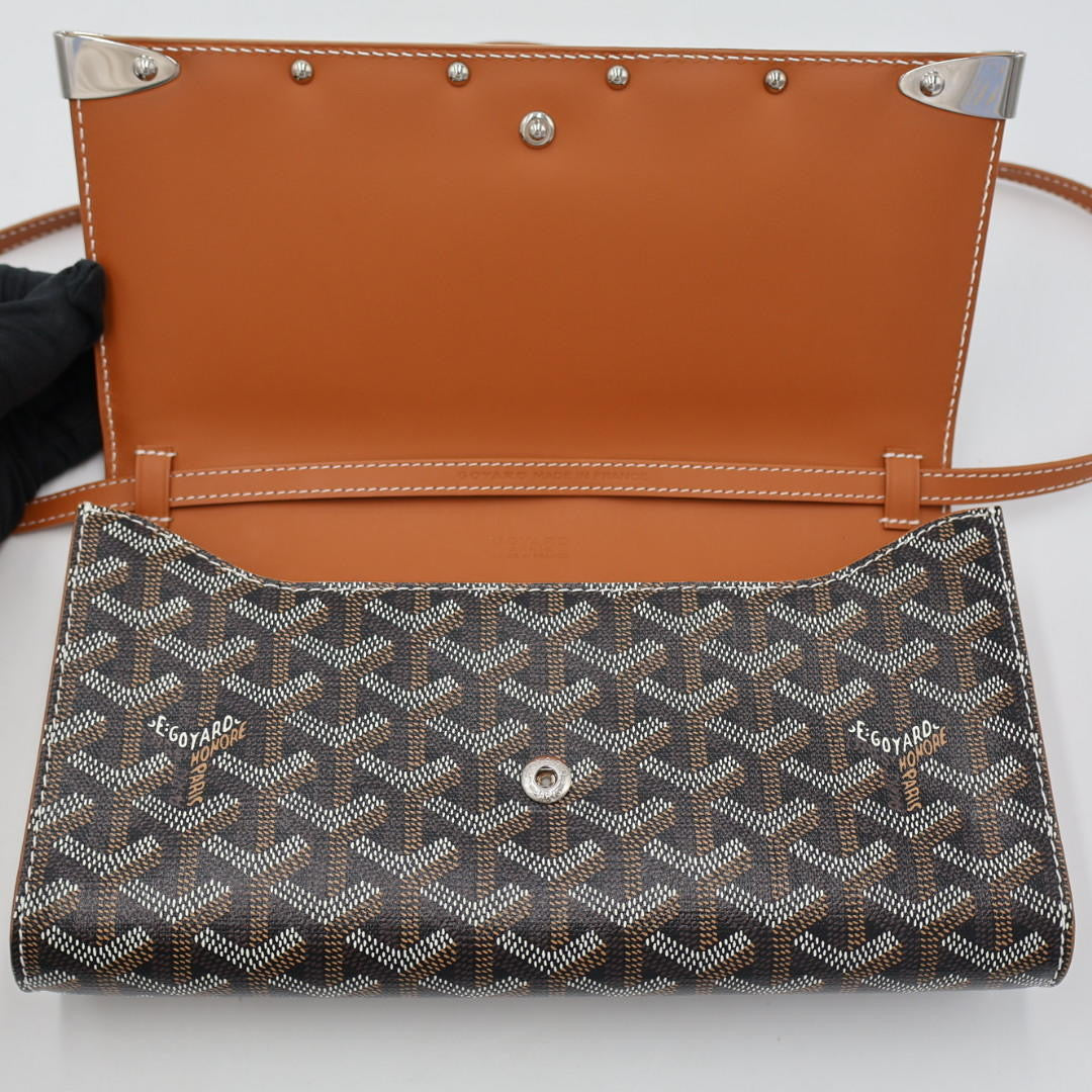 ゴヤール GOYARD モンテカルロPM ショルダーバッグ クラッチバッグ ブラウン