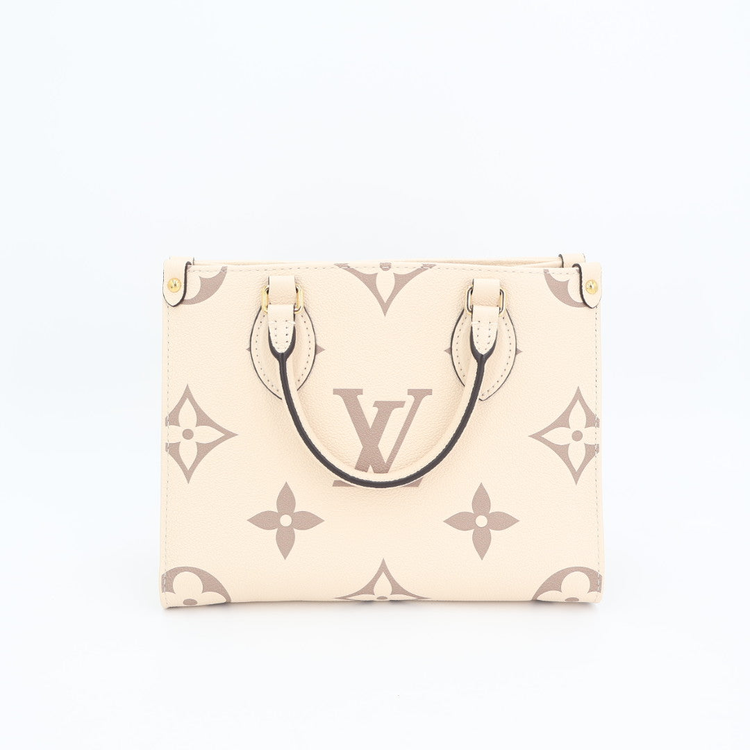ルイヴィトン LOUIS VUITTON バイカラー モノグラム アンプラント オンザゴー PM M45654 バッグ 美品
