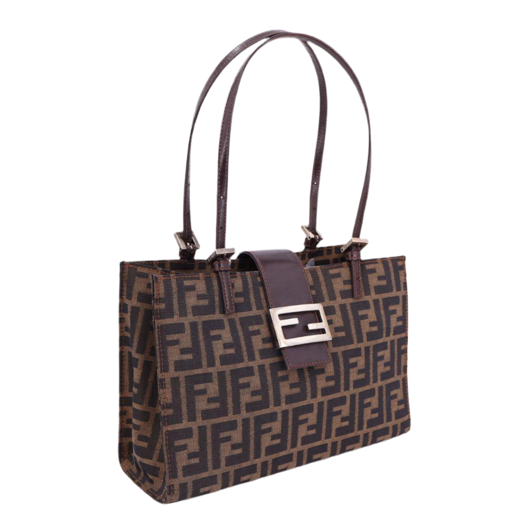 フェンディ FENDI ズッカ柄 FF柄 ロゴ トートバッグ ハンドバッグ ブラウン系