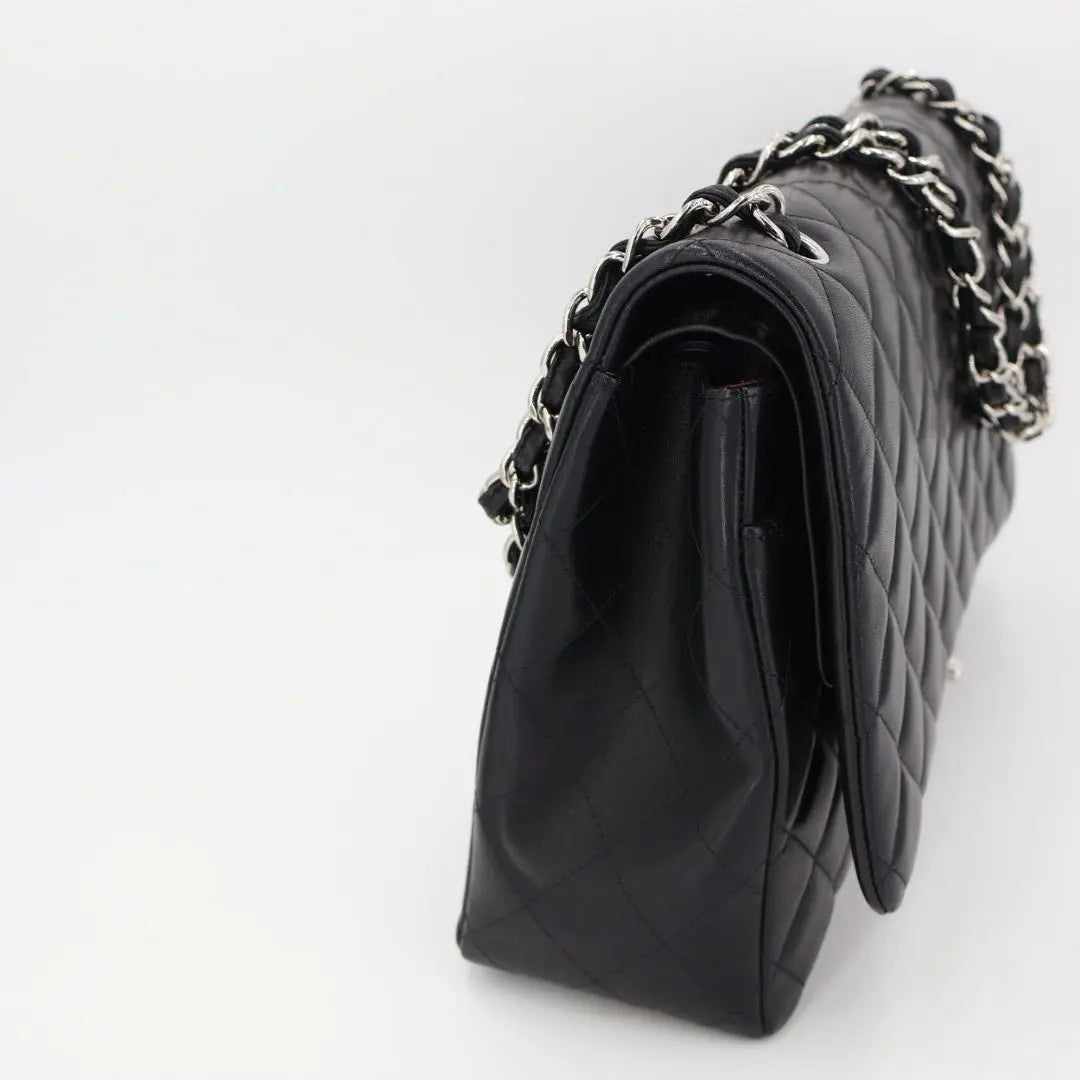 シャネル CHANEL デカマトラッセ ラムスキンシングルフラップチェーンショルダーバッグ