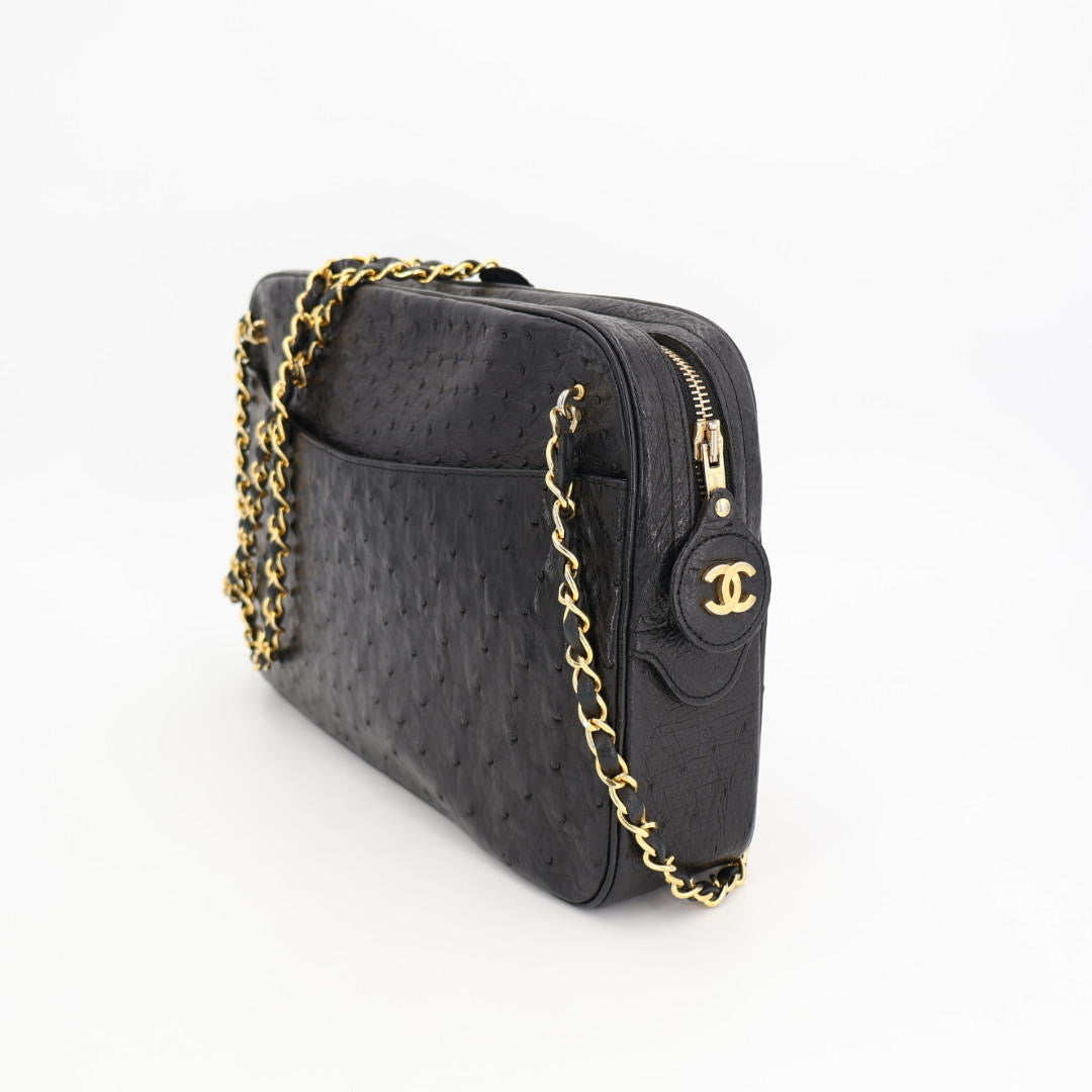 シャネル CHANEL シャネル オーストリッチ チェーンショルダーバッグ