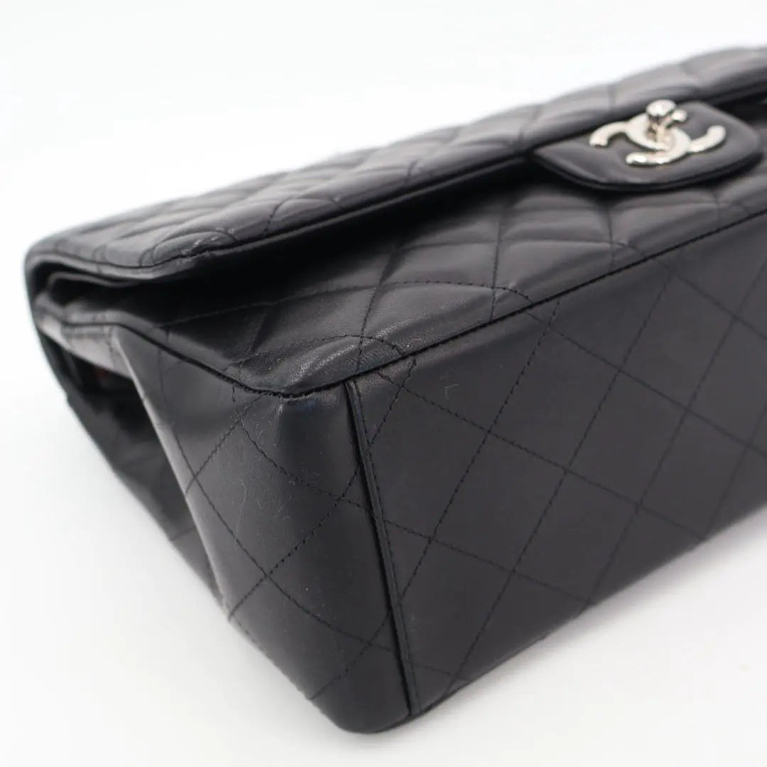 シャネル CHANEL デカマトラッセ ラムスキンシングルフラップチェーンショルダーバッグ