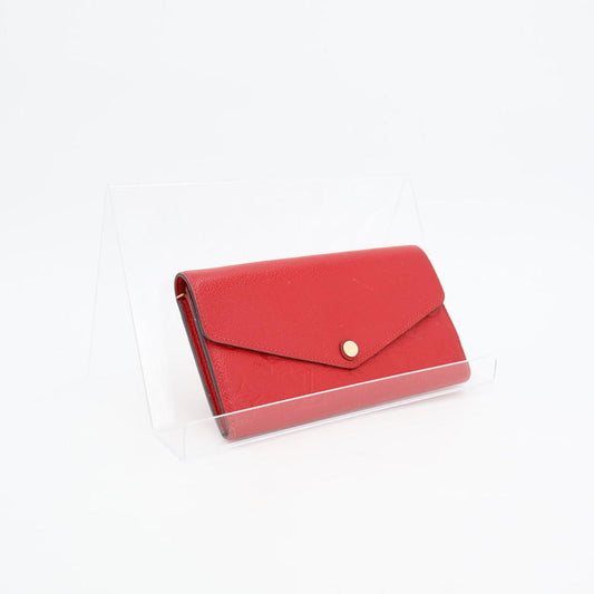 ルイヴィトン LOUIS VUITTON ポルトフォイユ サラ モノグラム アンプラント M61181 レッド