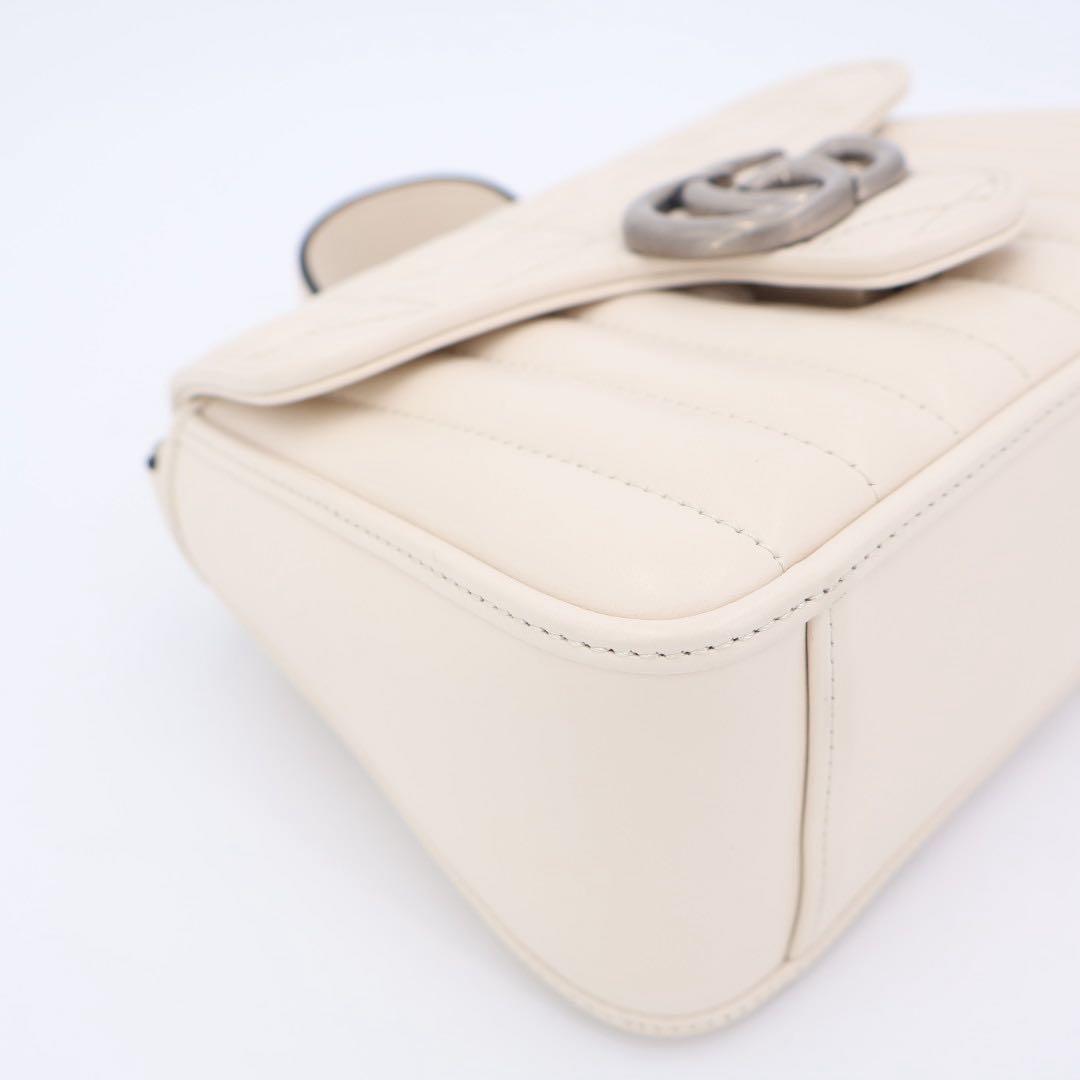 グッチ GUCCI GGマーモント シリーズ ミニハンドバッグ 583571-UM8AN-9022 美品