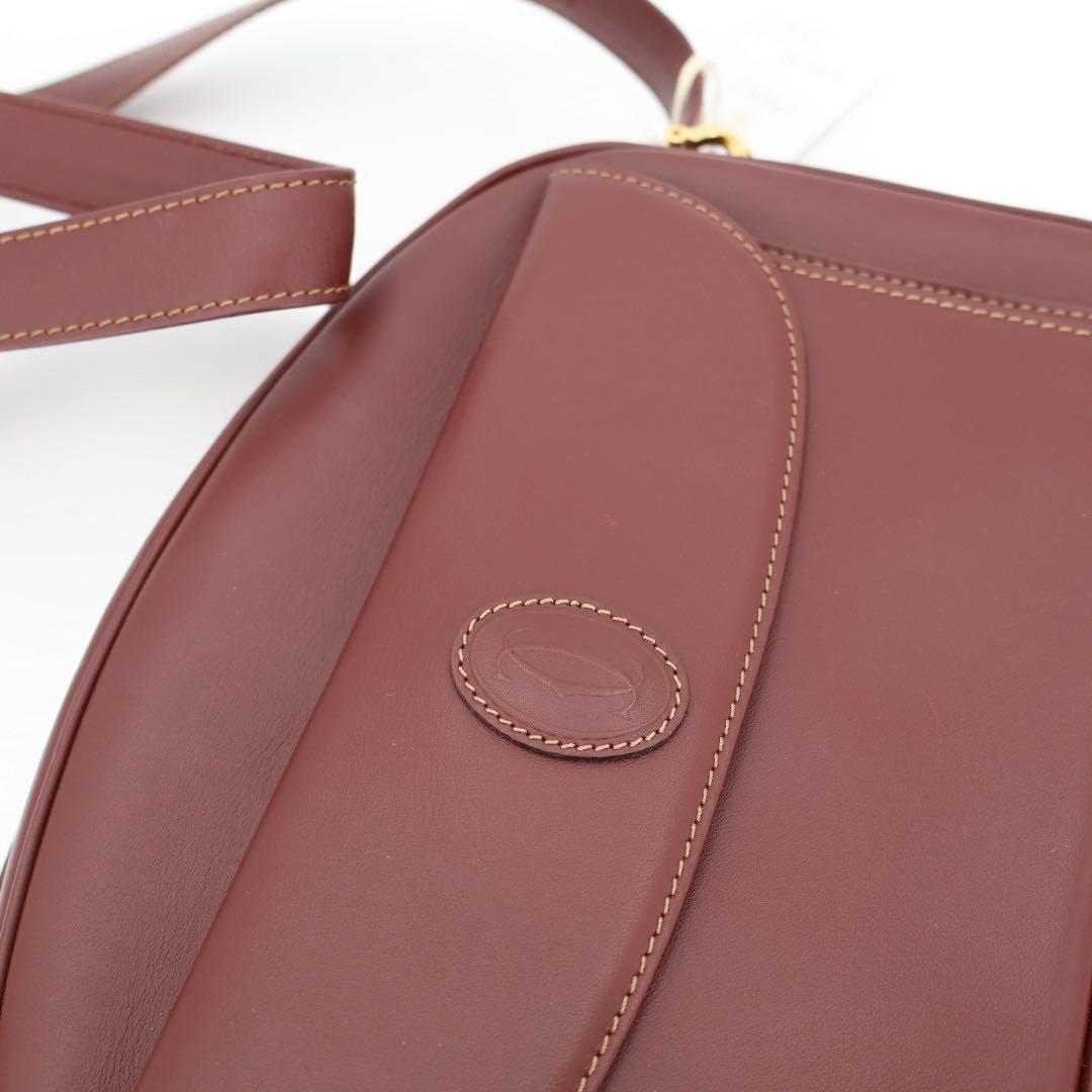 カルティエ CARTIER ショルダーバッグ マスト レザー ボルドー