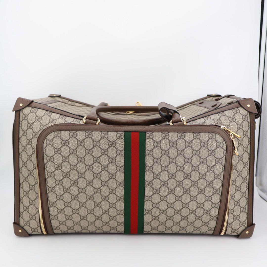 グッチ GUCCI ウェブ ストライプ付き GG スモール ペット キャリー