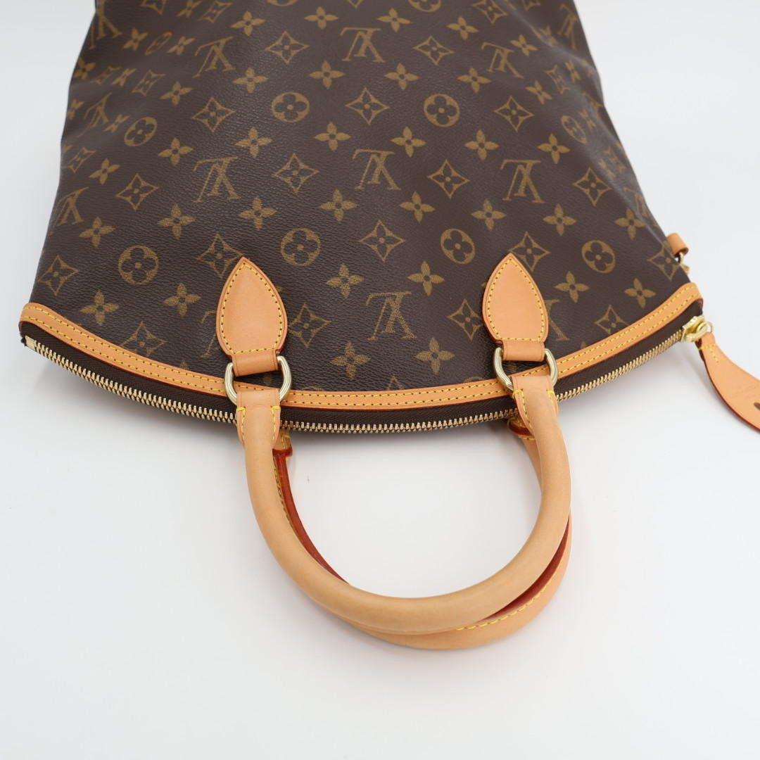 ルイヴィトン LOUIS VUITTON モノグラム ロックイットMM ハンドバッグ トートバッグ M40606 ブラウン PVC レザー レディース