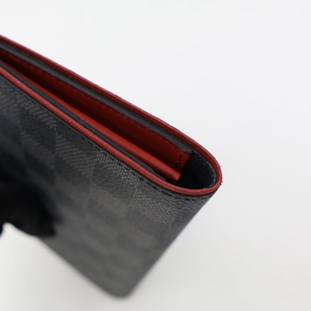 ルイヴィトン LOUIS VUITTON ポルトフォイユ・プラザ ダミエコバルト ロングウォレット 二つ折り財布 グレー/ブラック M63254