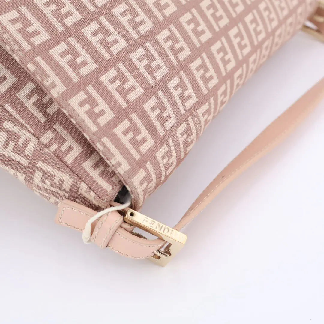 フェンディ Fendi ズッキーノ マンマバケット キャンバス×レザー ショルダーバッグ