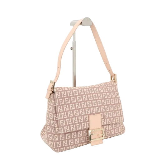 フェンディ Fendi ズッキーノ マンマバケット キャンバス×レザー ショルダーバッグ
