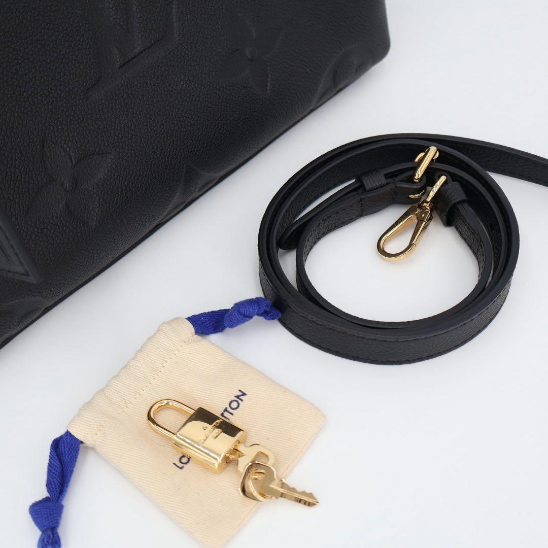 ルイヴィトン LOUIS VUITTON プティパレPM 2WAY ハンドバッグ モノグラムアンプラント レザー ショルダーバッグ ブラック M58916