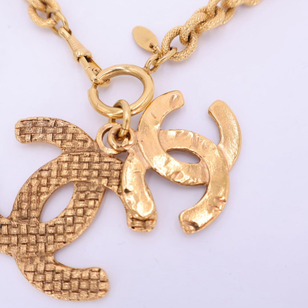 シャネル CHANEL チェーンロングネックレス ペンダント ココマーク ゴールド アクセサリー