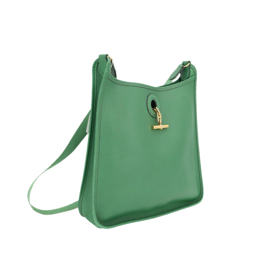 エルメス HERMES ヴェスパPM ショルダーバッグ クシュベル グリーン系 ゴールド金具 □B刻印