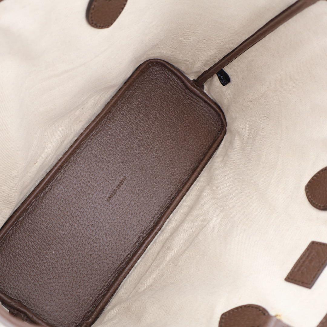 グッチ GUCCI GGスプリーム トートバッグ ショルダーバッグ 765043 ベージュ ブラウン PVC レザー レディース